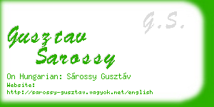 gusztav sarossy business card