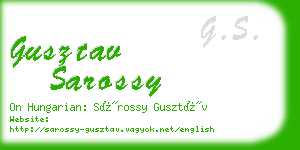 gusztav sarossy business card